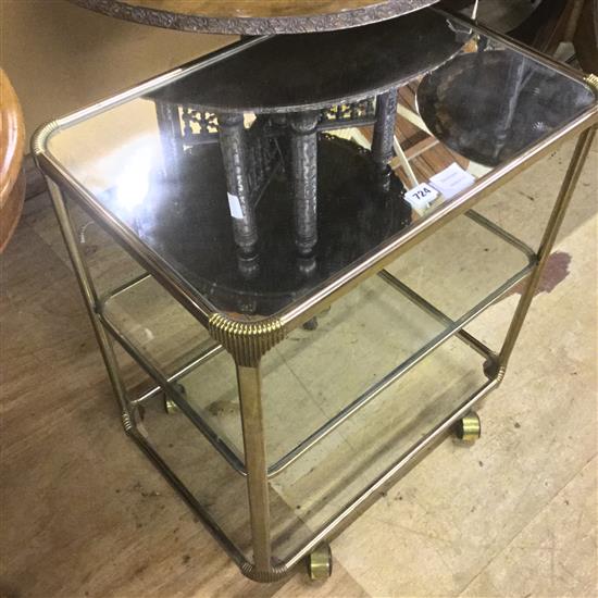 3 tier mirrored tea trolley